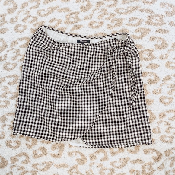 Madewell Dresses & Skirts - Madewell black and white mini tie skirt